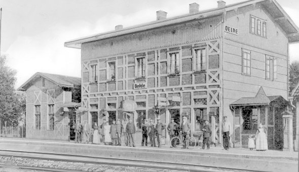 Ansicht des ehemaligen Bahnhofs in der Verlängerung der Straßen "Zum Kleygarten" Ansicht des ehemaligen Bahnhofs in der Verlängerung der Straßen "Zum Kleygarten"