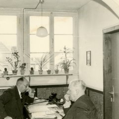 Amtsbaumeister Walter Niemann und Architekt Hölscher