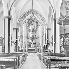 Blick in die Kirche vor der Umgestaltung